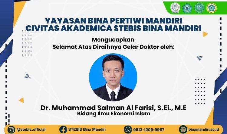 STEBIS Bina Mandiri Memberikan Penghargaan atas Prestasi Akademik dalam Meraih Gelar Doktor